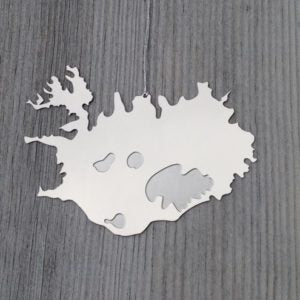 Islensk // ornement et porte-bonheur // carte de l'Islande