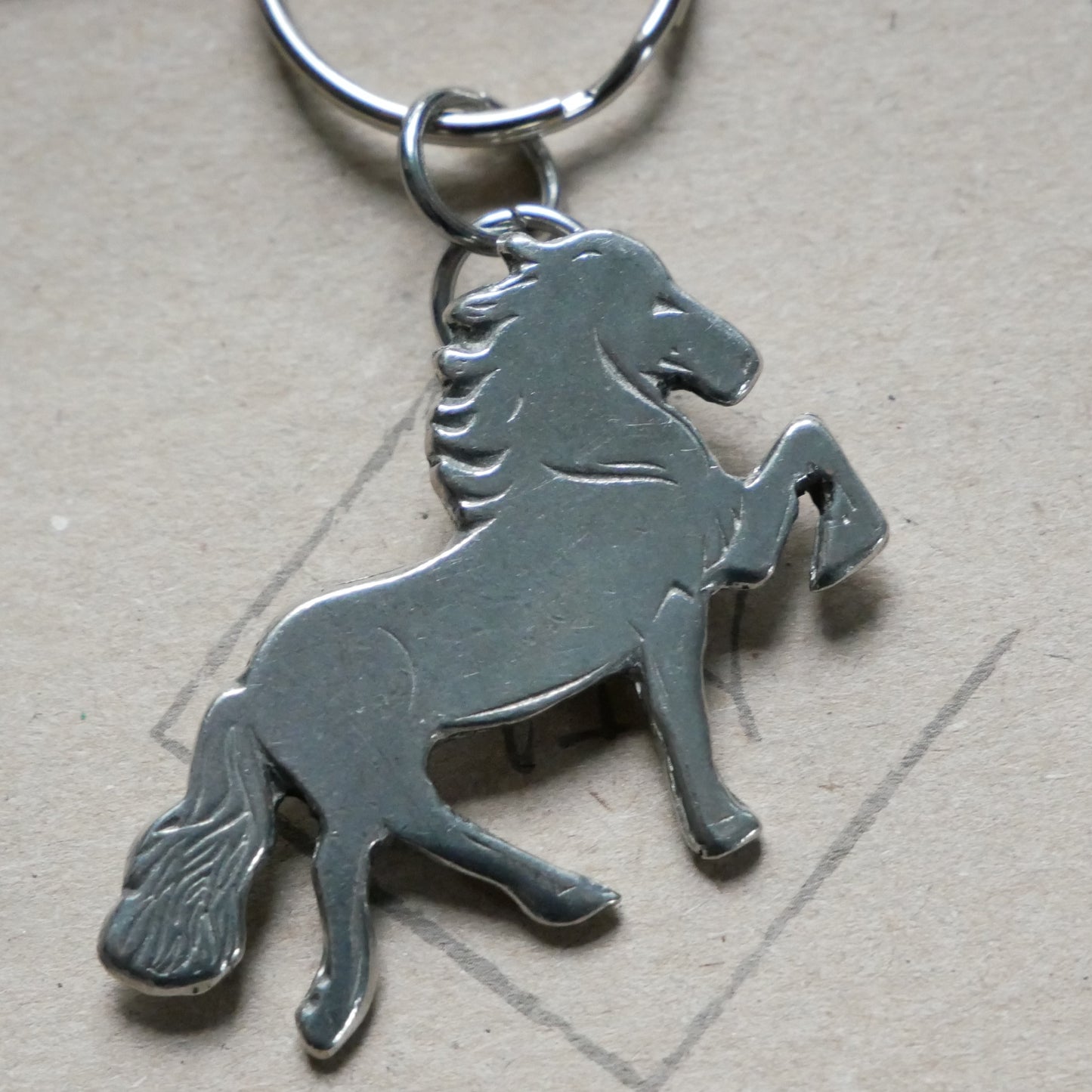 Icelandic horse key ring
