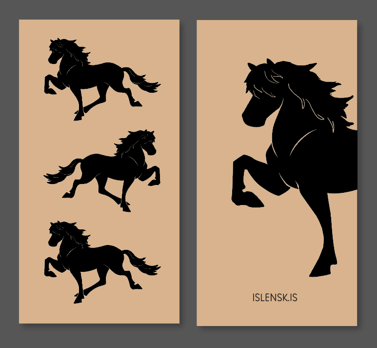 Islensk // serviettes en papier recyclé // Macareux ou Cheval